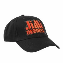 Cap Jimi Hendrix - Orange Stencil Logo - BLACK - ROCK OFF