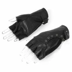 Gloves DEVIL FASHION - Cutthroat Steampunk Gauntlets With Mesh Panelling
