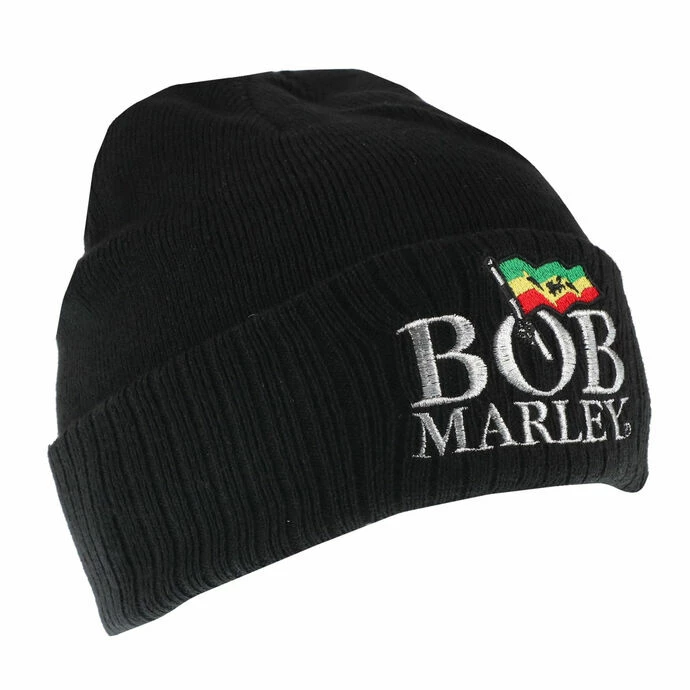 Beanie Bob Marley - Logo - BLACK - ROCK OFF