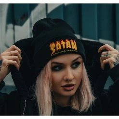 Beanie HOLY BLVK - Satan Flames